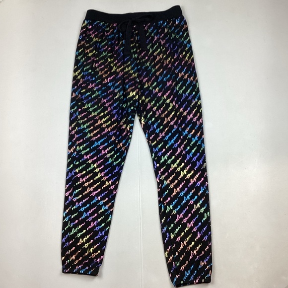 True Religion Black Lounge PJ Pajama pants with Iridescent Logo accent - Picture 1 of 9